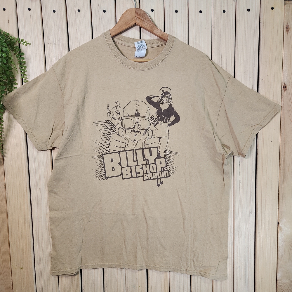 Gildan Billy Bishop Brown T-Shirt. Graphics Tee